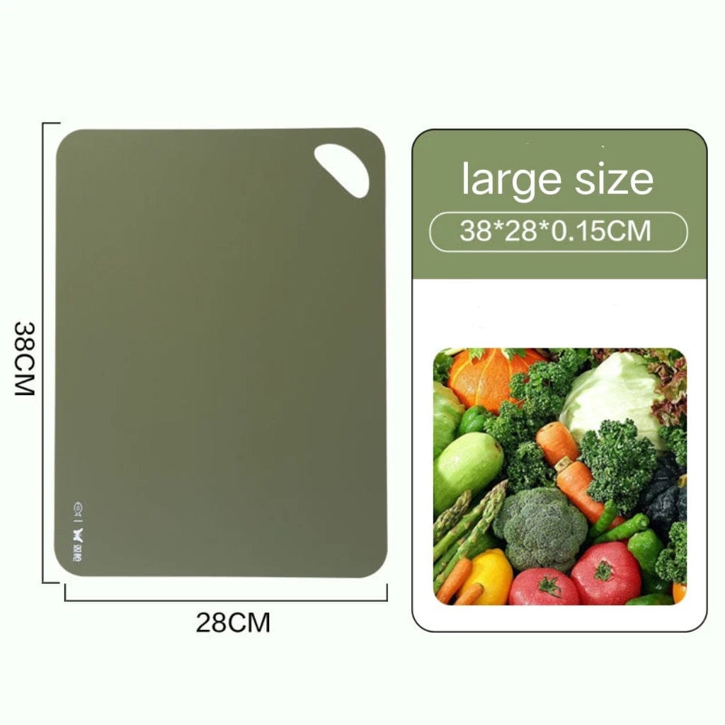 1pcs Kitchen Flexible Cutting Board, , Colorful Plastic Chopping Board, Non-slip Cutting Board For Meat And Vegetables Fruit, green