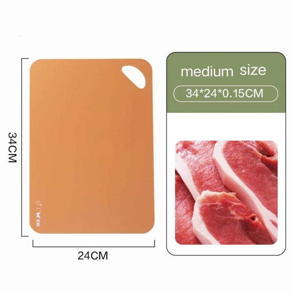 1pcs Kitchen Flexible Cutting Board, , Colorful Plastic Chopping Board, Non-slip Cutting Board For Meat And Vegetables Fruit, yellow