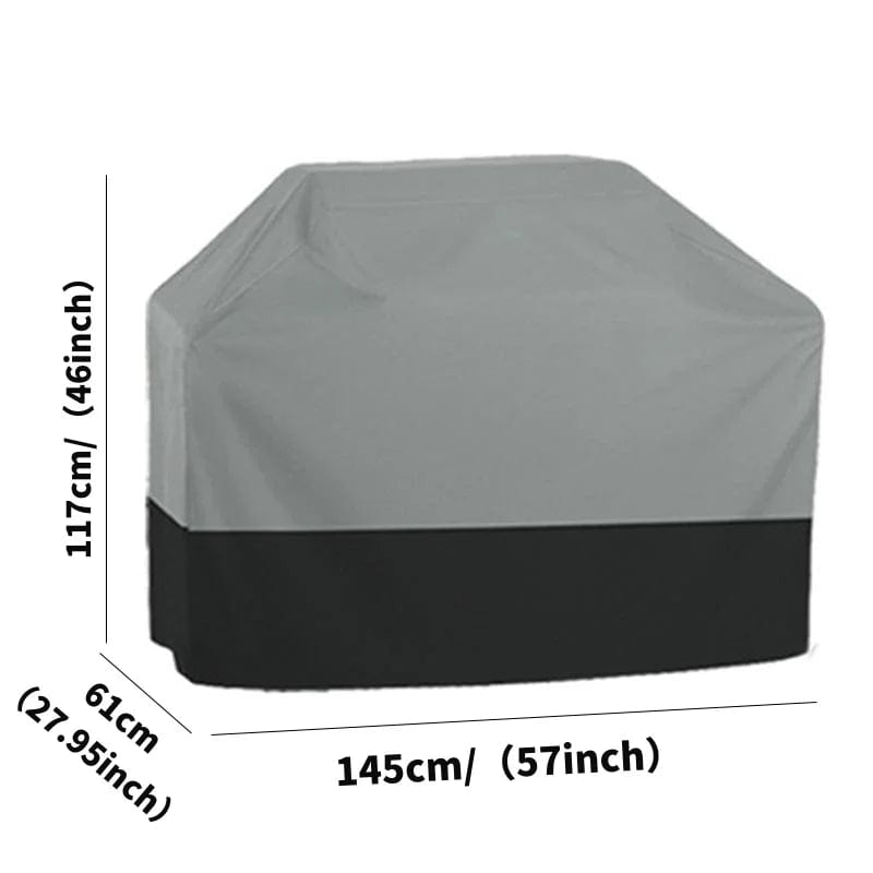 210T Oxford Cloth Outdoor BBQ Cover Waterproof Oven Cover  Garden Protective Cover UV Resistant Heavy Duty Carbon Grill Cover 145x61x117cm