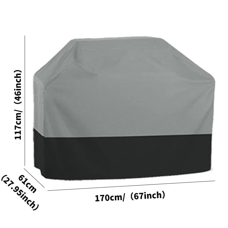 210T Oxford Cloth Outdoor BBQ Cover Waterproof Oven Cover  Garden Protective Cover UV Resistant Heavy Duty Carbon Grill Cover 170x61x117cm