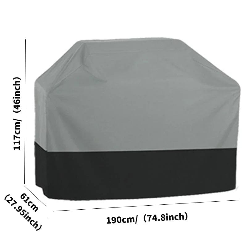 210T Oxford Cloth Outdoor BBQ Cover Waterproof Oven Cover  Garden Protective Cover UV Resistant Heavy Duty Carbon Grill Cover 190x71x117cm