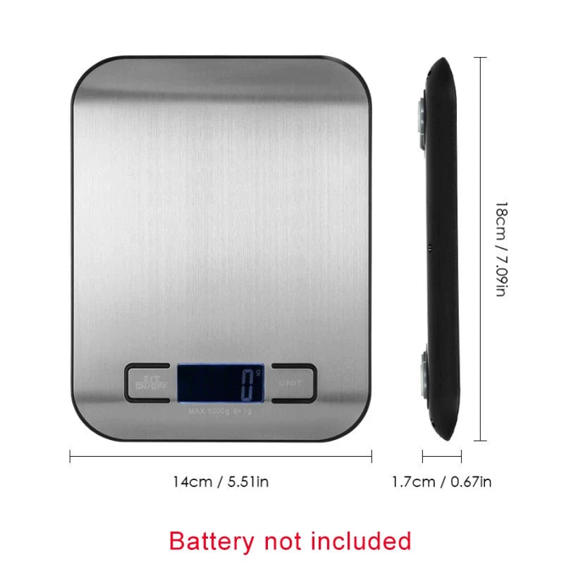 5/10KG Kitchen Scale Stainless Steel Portable Food Scale LED Electronic Scales Jewelry Baking Weight Digital Scale