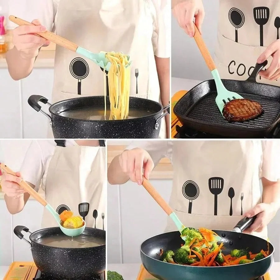 accessoires de cuisine en silicone avec support