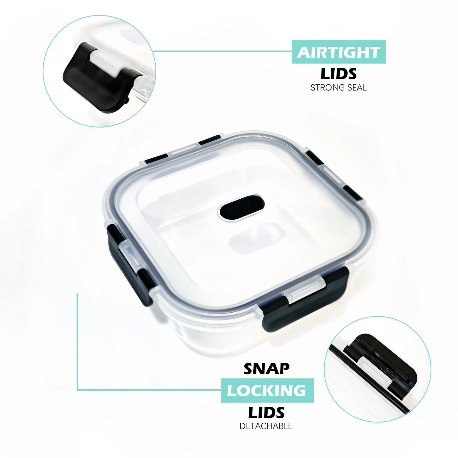 set de boîtes en verre anti fuite