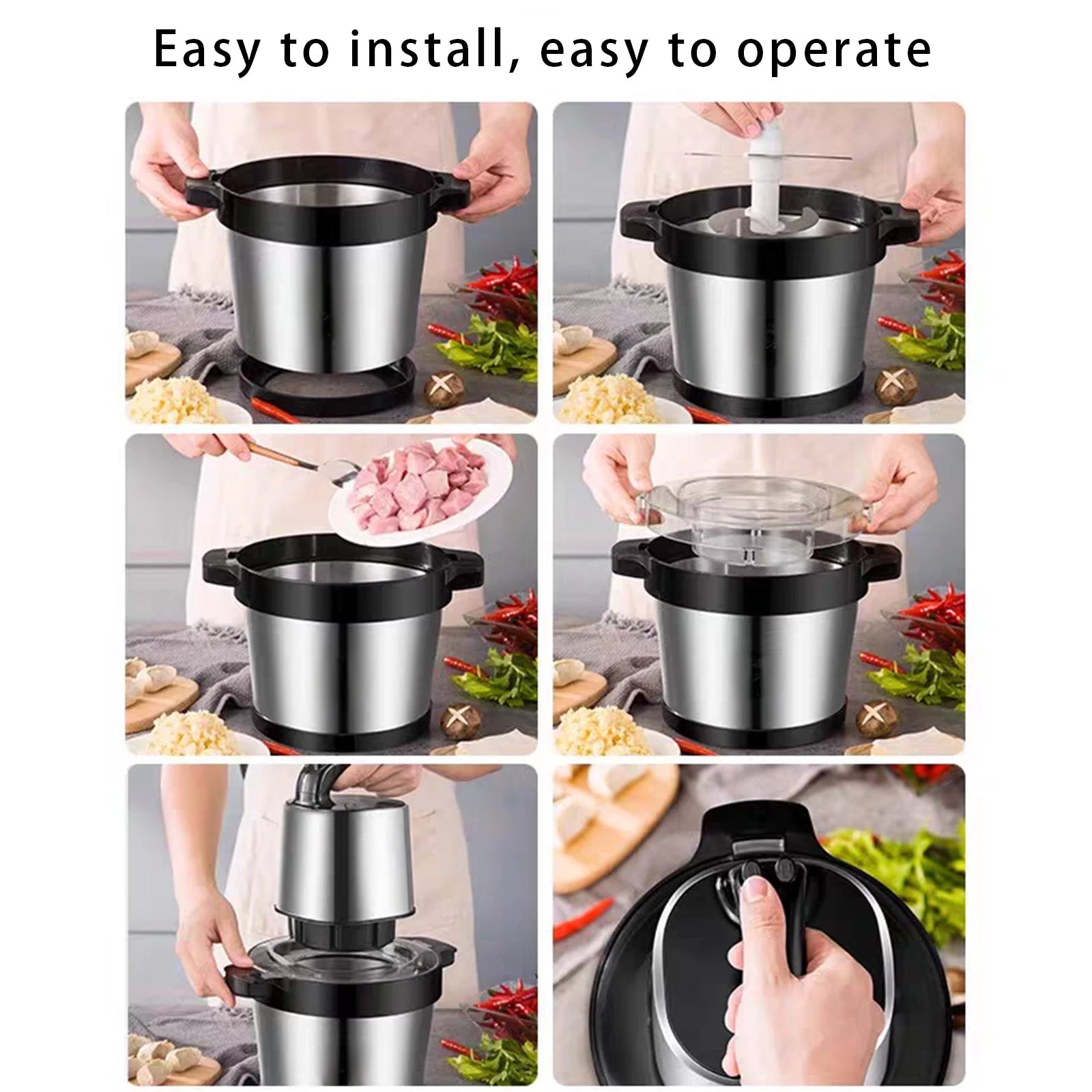 machine à hacher inox pour cuisine professionnelle