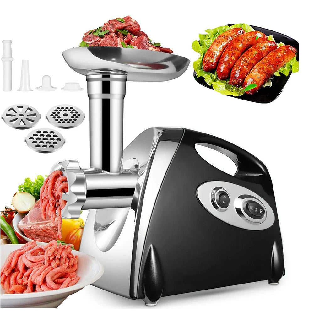 Hachoir électrique 2L 2800W en inox multifonctionnel hachage légumes