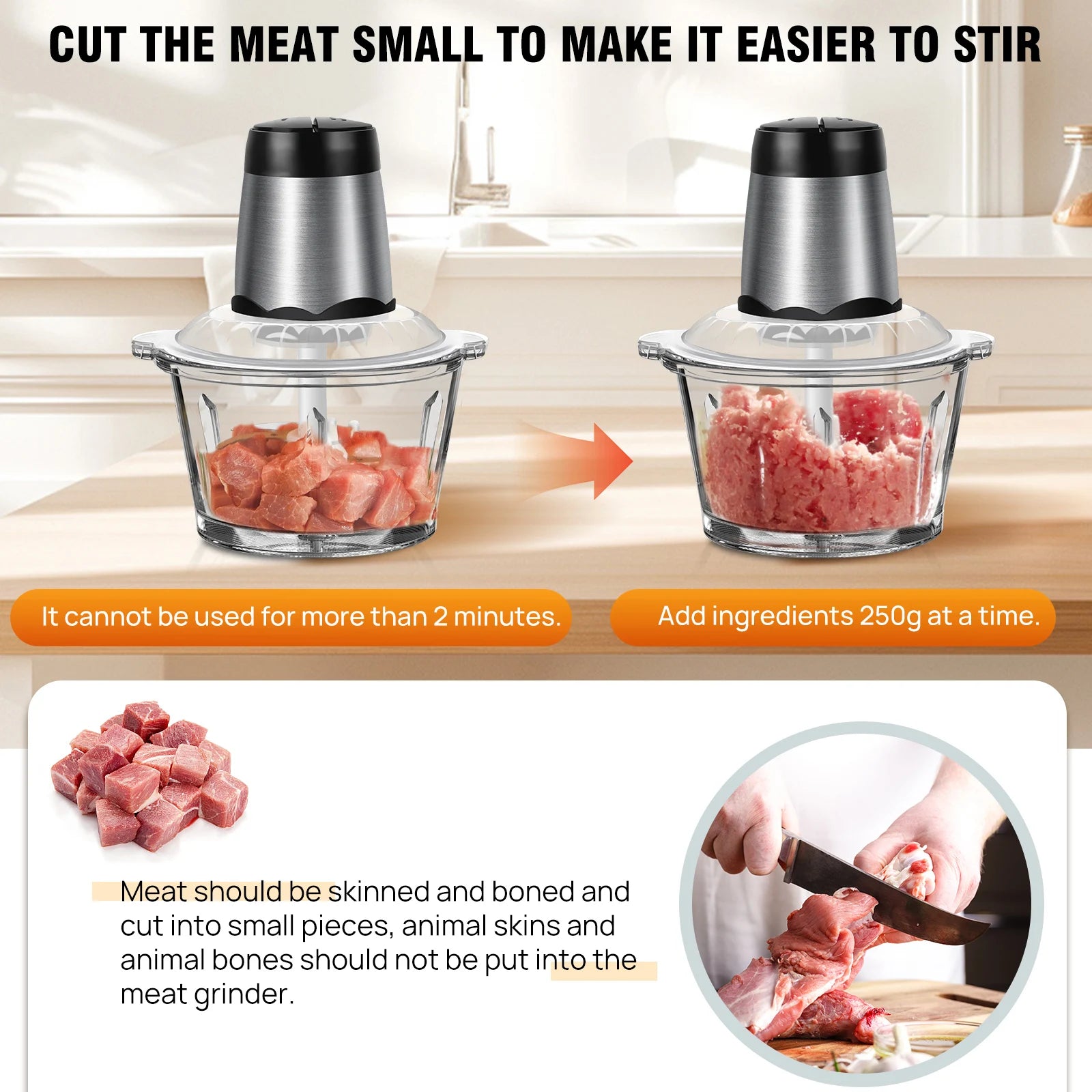 hachoir à aliments compact et puissant