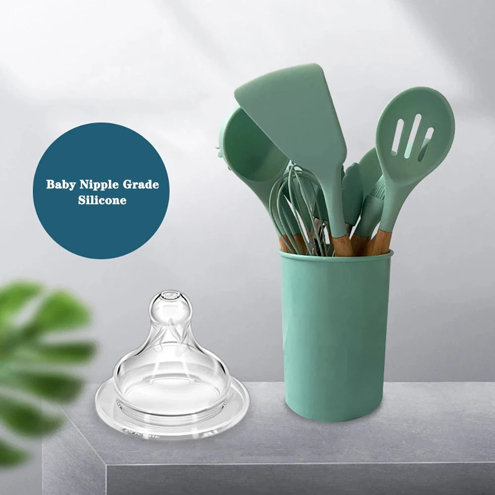 ustensiles de cuisine en silicone résistant à la chaleur