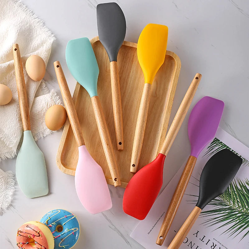 Spatule Silicone Multi-Couleurs Résistante à la Chaleur 8 pièces