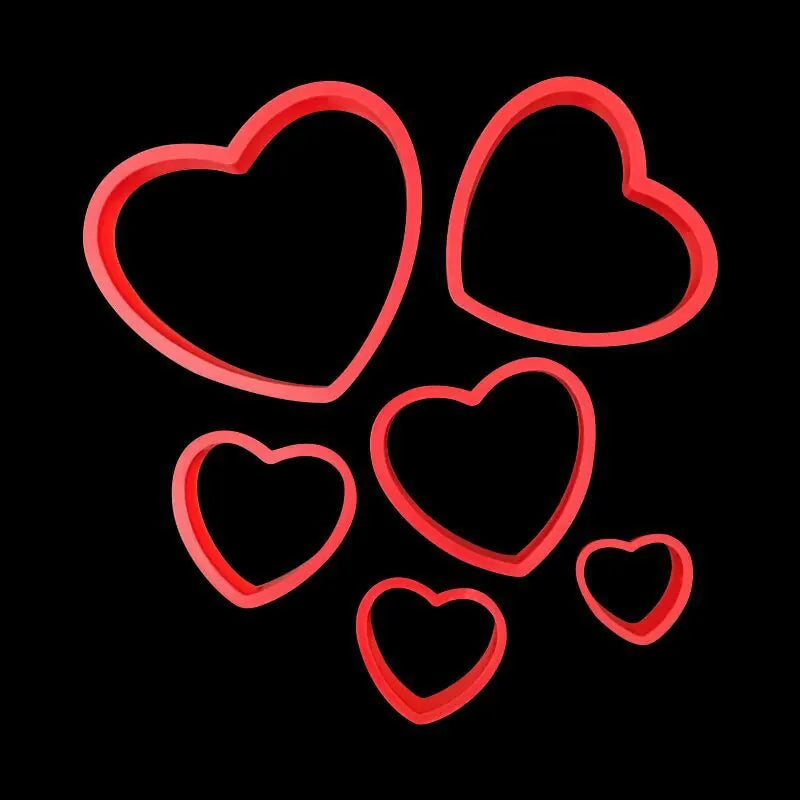 Emporte-pièces en Acier Inoxydable - Set de 6 Cœurs pour Pâtisserie emportepieces