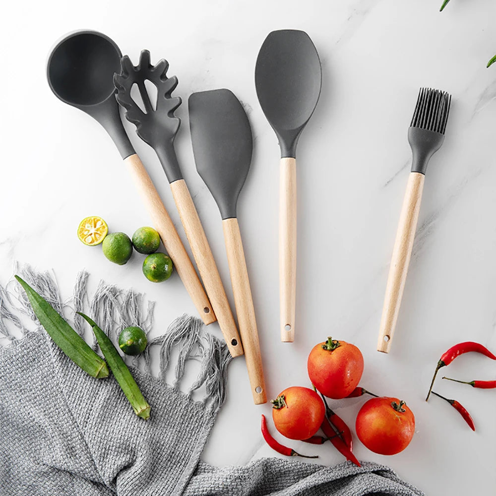 ustensiles de cuisine flexibles en silicone