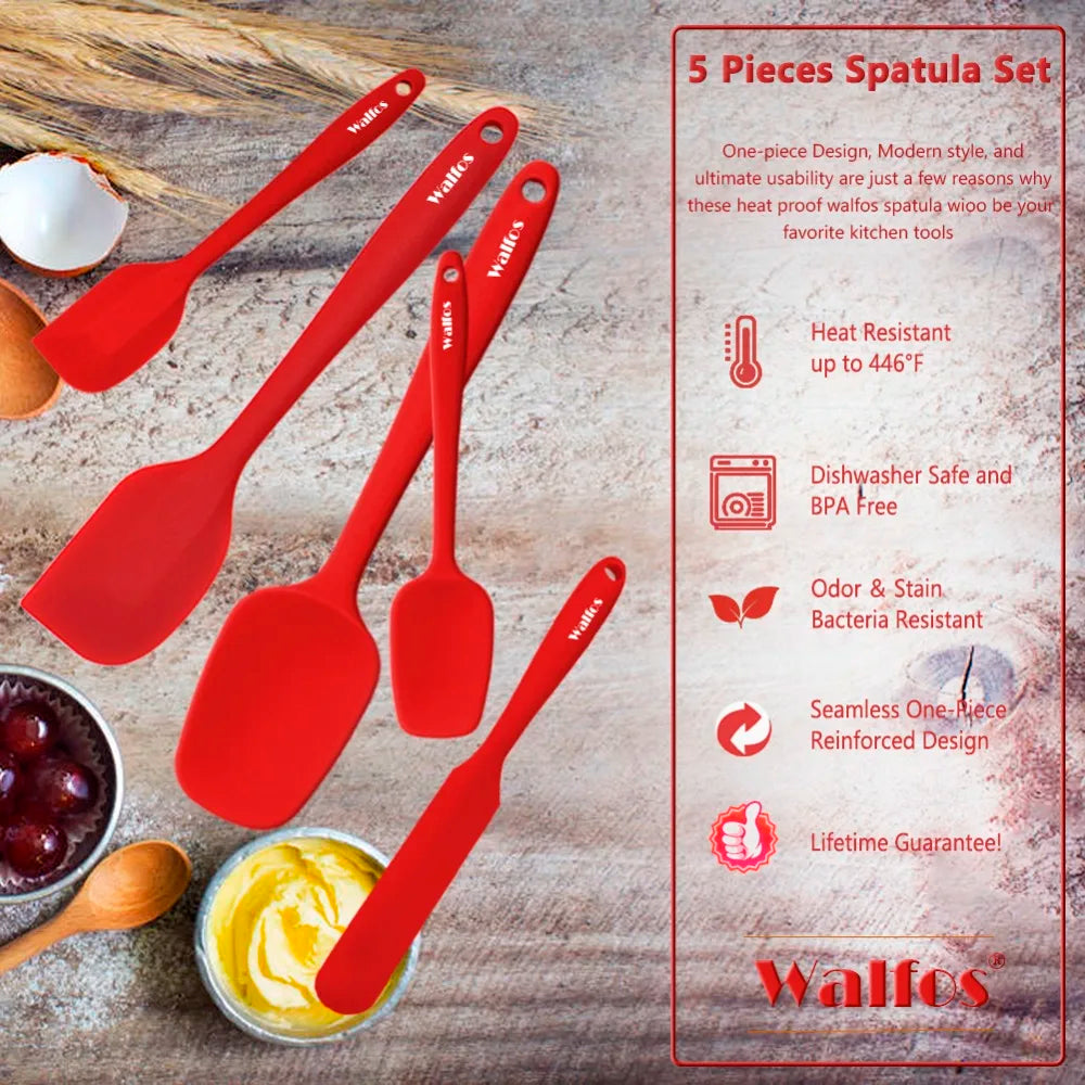 spatules pour pâtisserie en silicone durable
