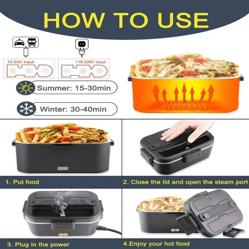 récipient alimentaire portable avec fonction chauffante