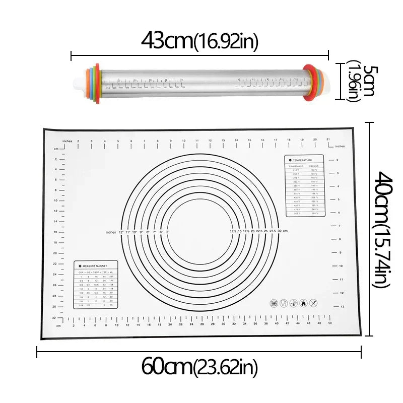 rouleau à pâtisserie en silicone flexible