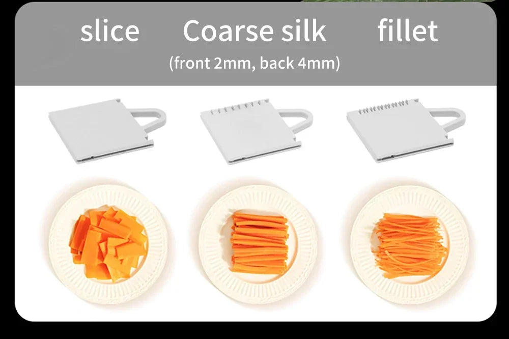 mandoline avec différentes épaisseurs de tranchage
