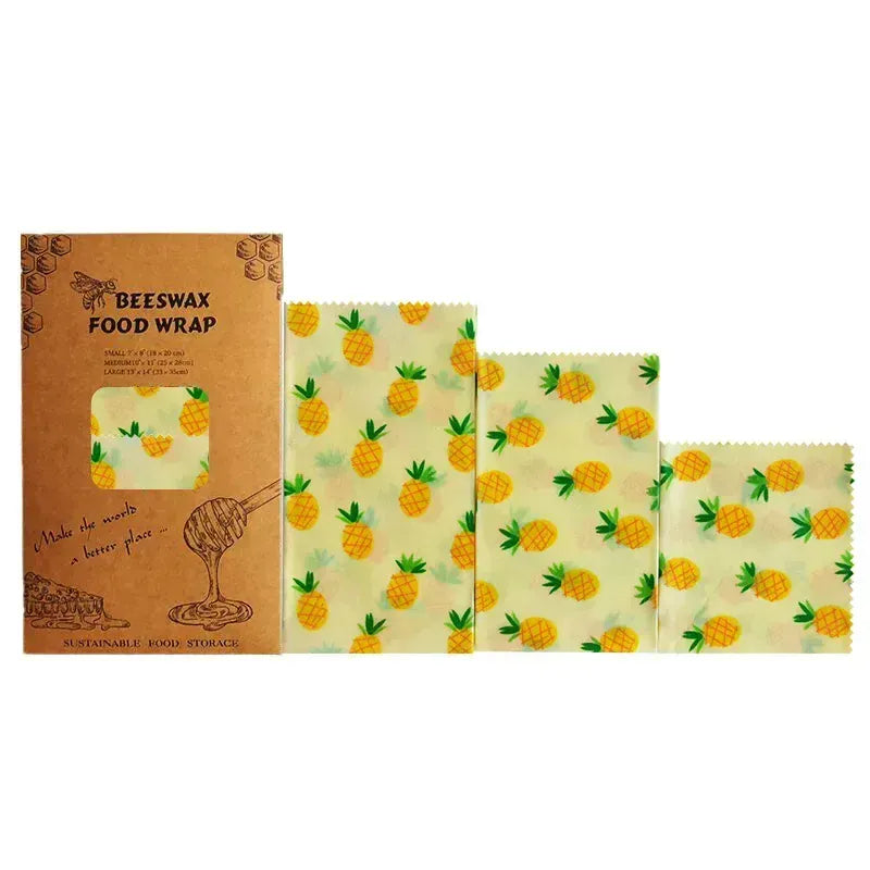 Film Alimentaire Cire d'Abeille Écologique - Lot de 3 Pièces far