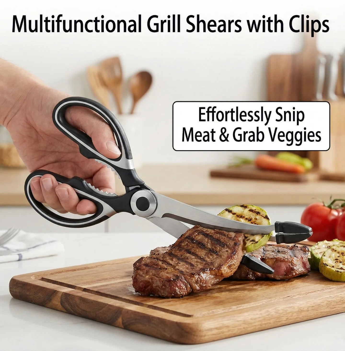 ciseaux multifonctions pour barbecue