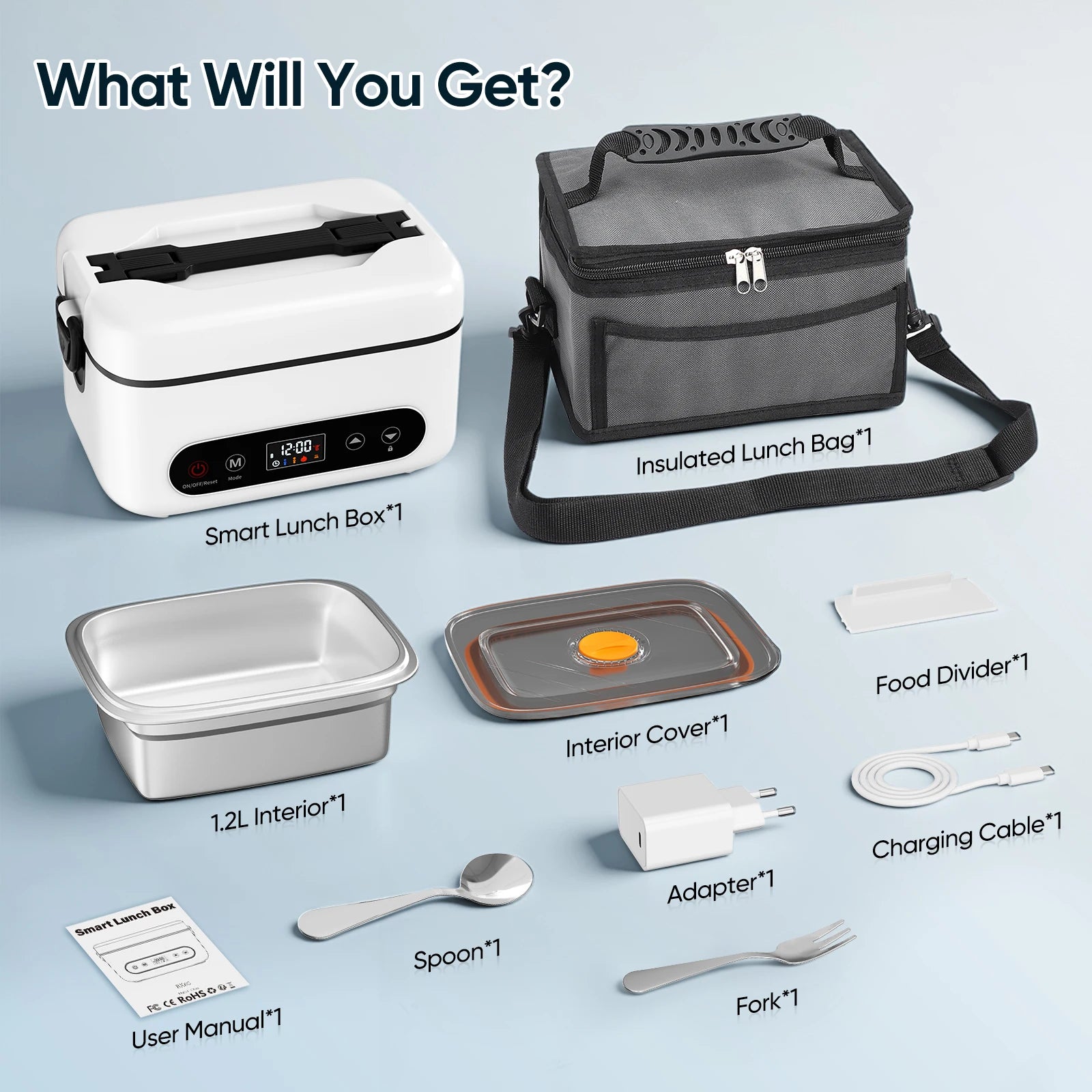 design ergonomique lunch box électrique 100 watts