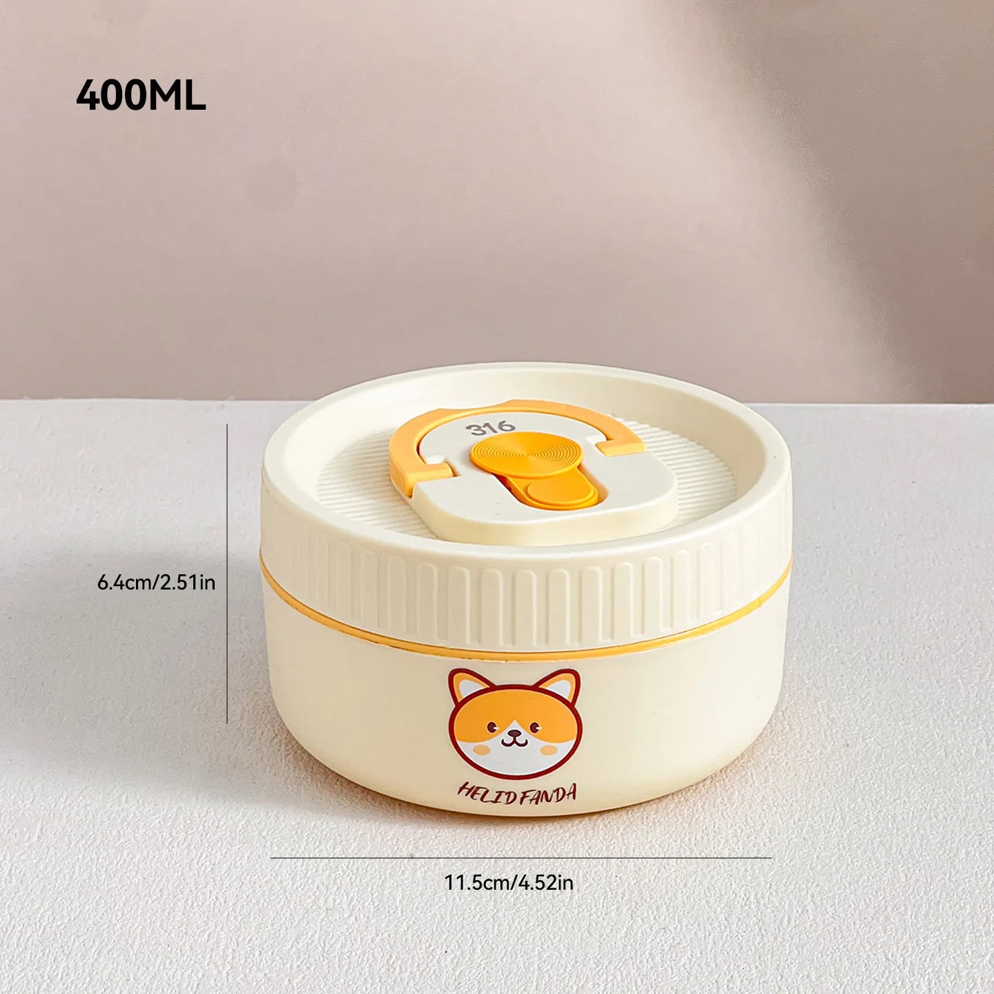 Ensemble de 2 Lunchbox cylindriques isothermes pour enfants (1 litre)