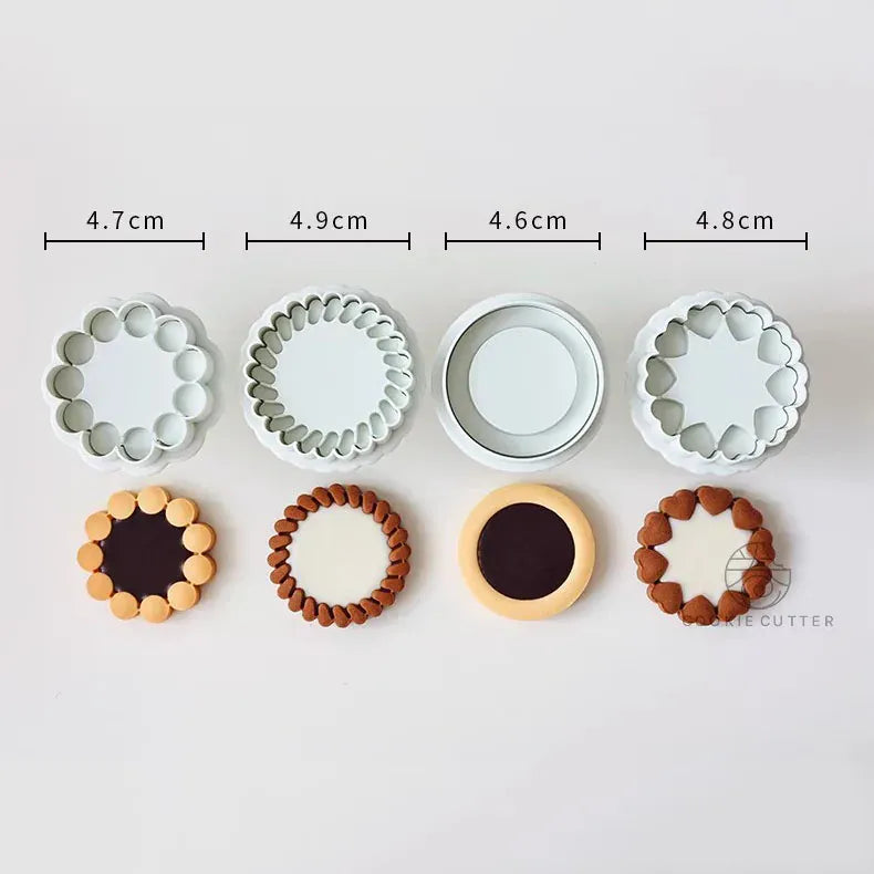 Emporte-pièces à biscuits en métal - Set de 3 modèles floraux emportepieces