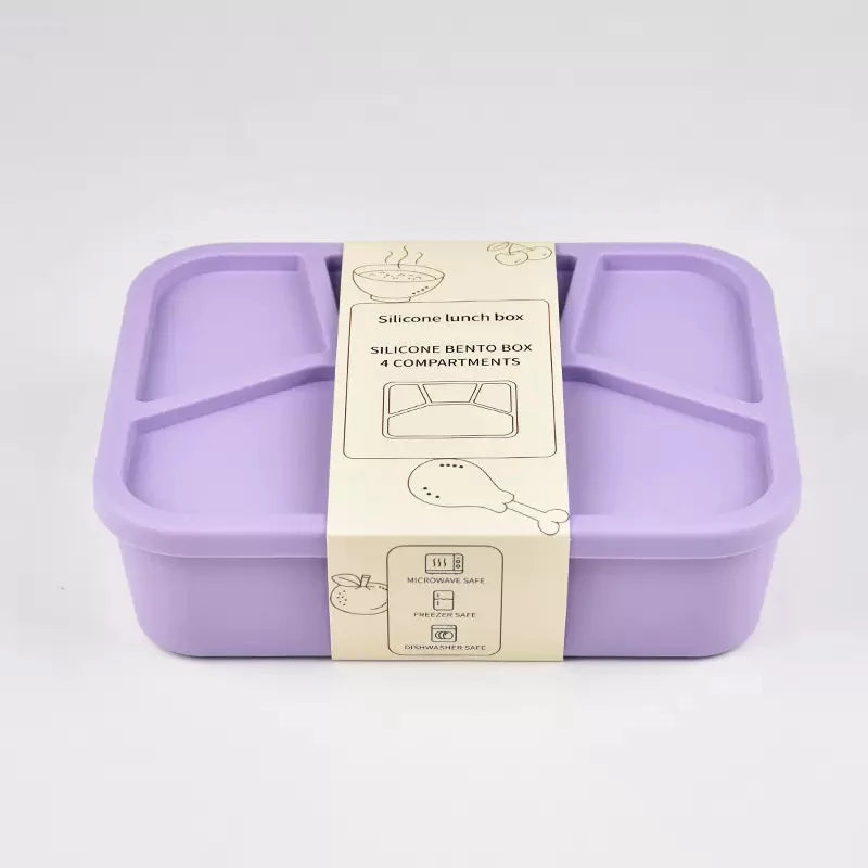 boîte alimentaire compartimentée en silicone durable