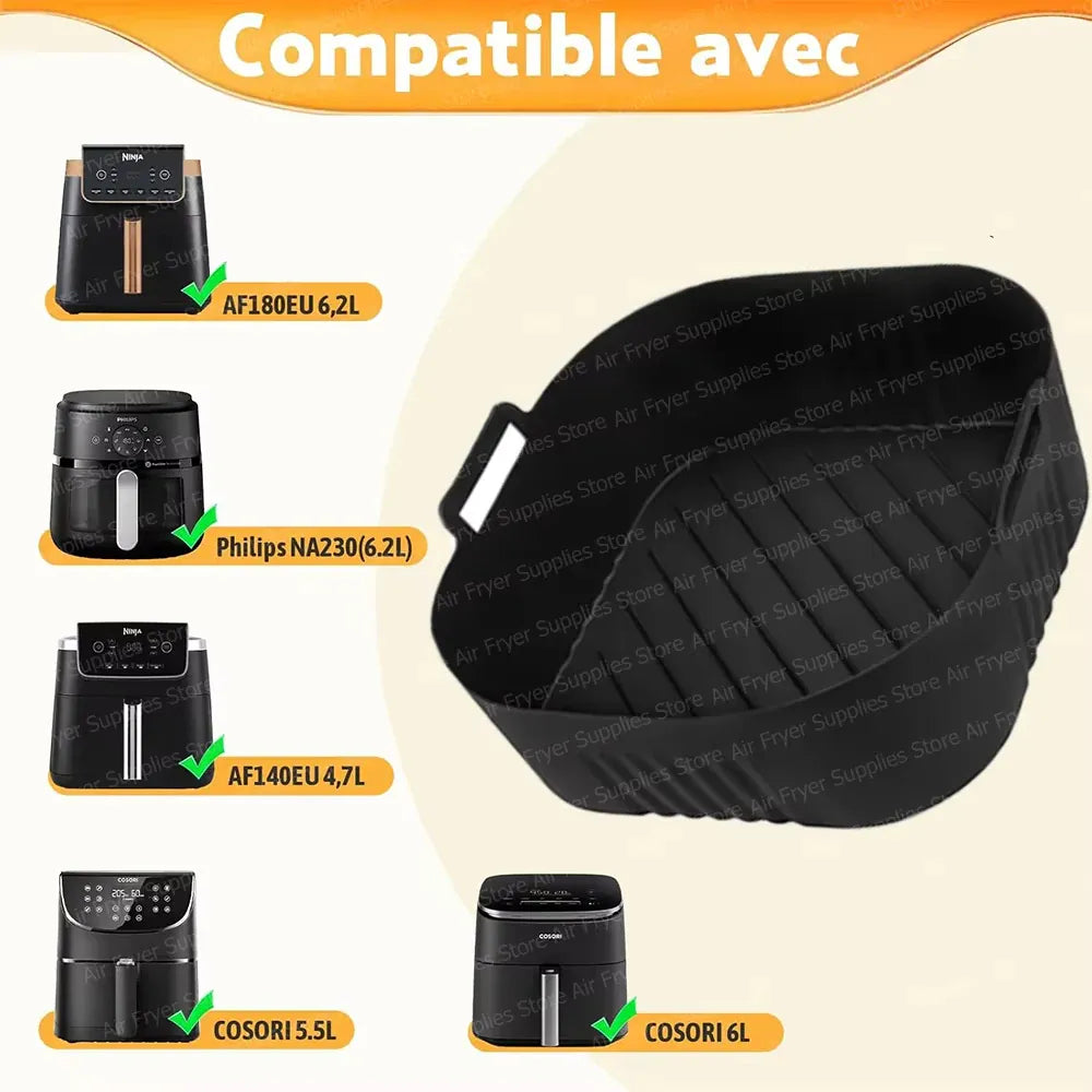 Moules Silicone Air Fryer Réutilisables Carré 23 cm - Lot de 1 Air Fryer