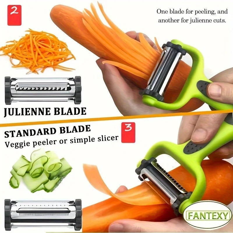 accessoire de cuisine éplucheur 3 en 1