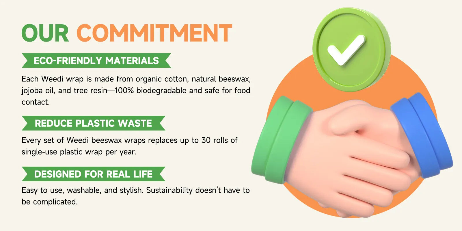 Film Alimentaire Cire d'Abeille Lot de 3 Wraps Réutilisables Écologiques far