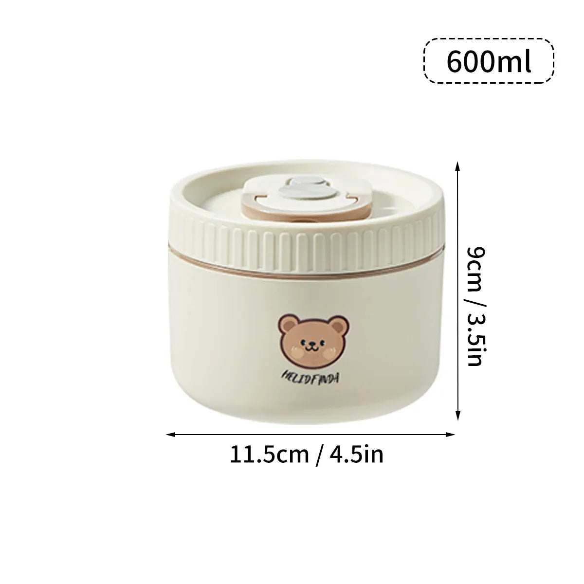 Ensemble de 4 Lunchbox cylindriques isothermes pour enfants (2 litres) Lunchbox