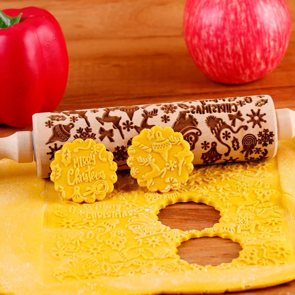 rouleau de pâtisserie créatif motifs de Noël
