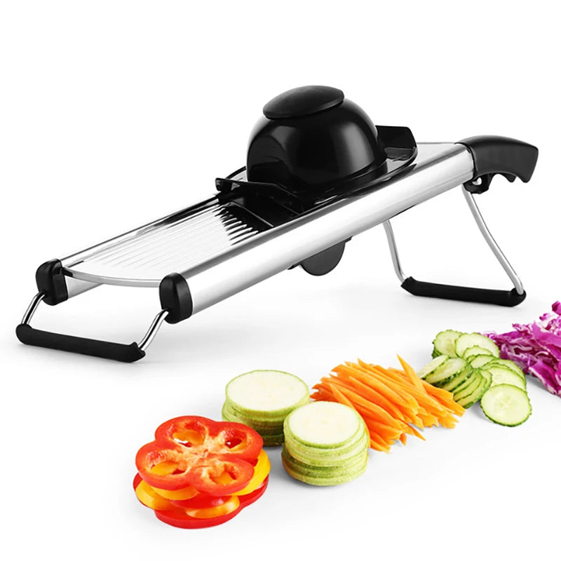 mandoline réglable en acier inoxydable avec lames