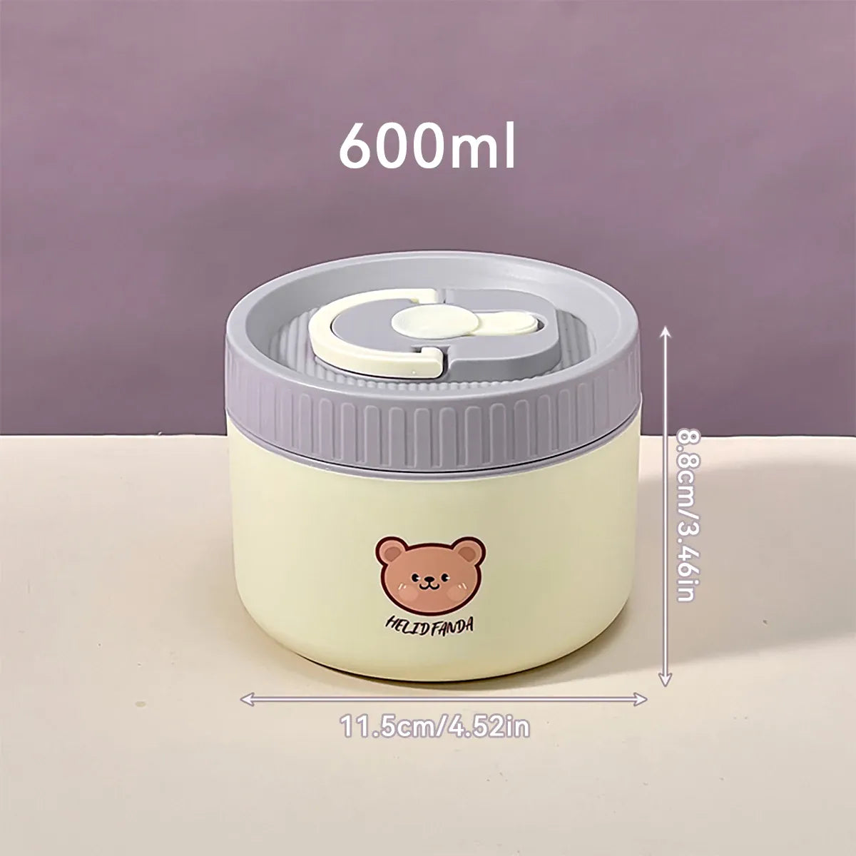 Ensemble de 2 Lunchbox cylindriques isothermes pour enfants (1 litre) Lunchbox