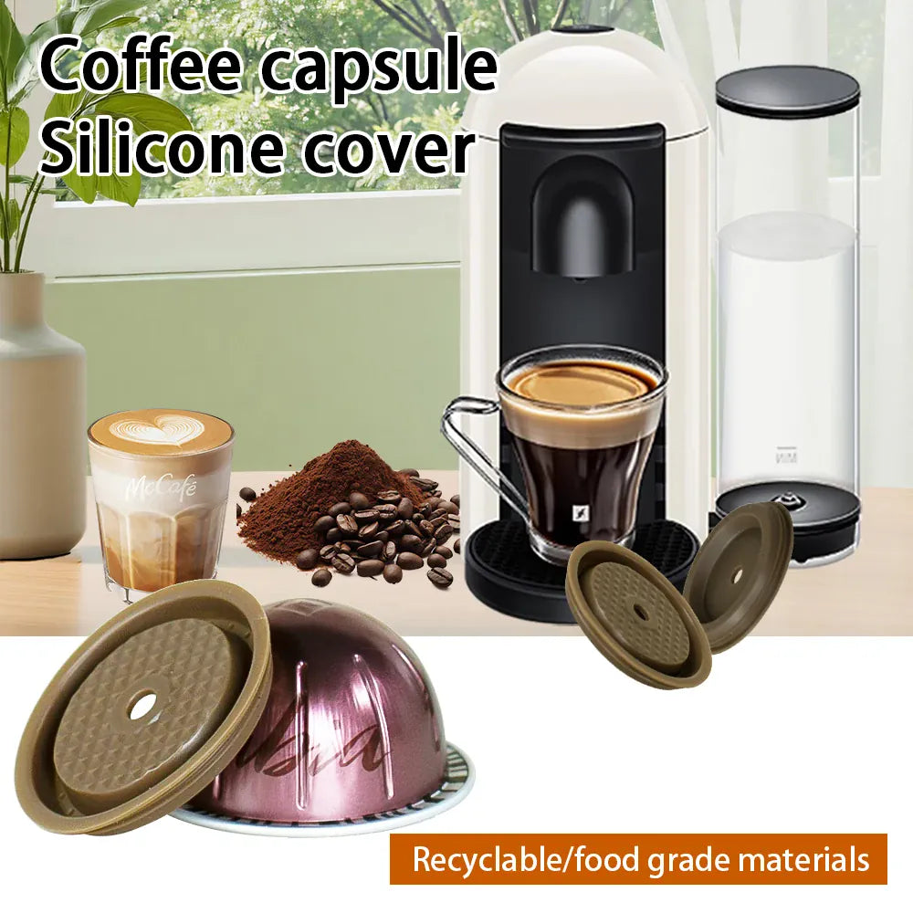 Couvercle Silicone Réutilisable Compatible Vertuo - Lot de 3 Pieces