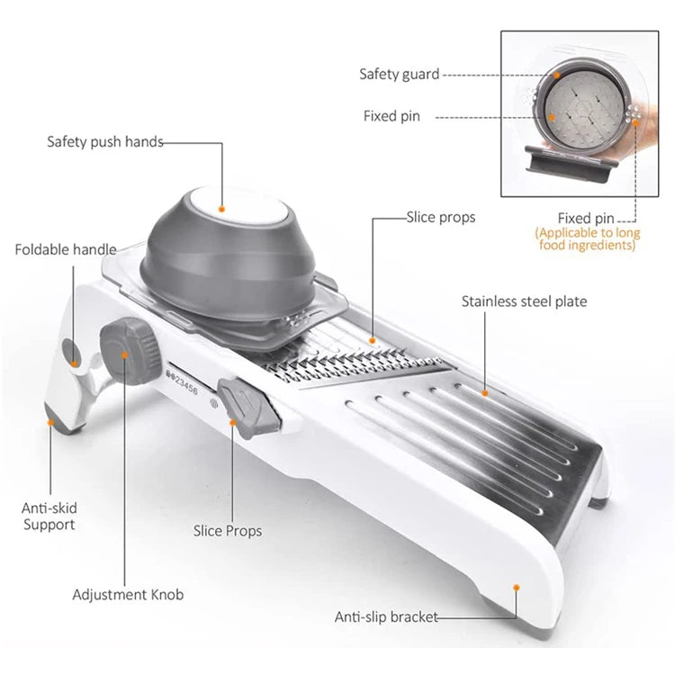 mandoline robuste en acier inoxydable