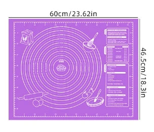 tapis de cuisson souple avec repères de diamètre