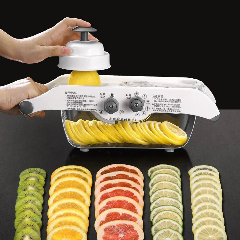 mandoline à légumes avec fonctionnalités variées