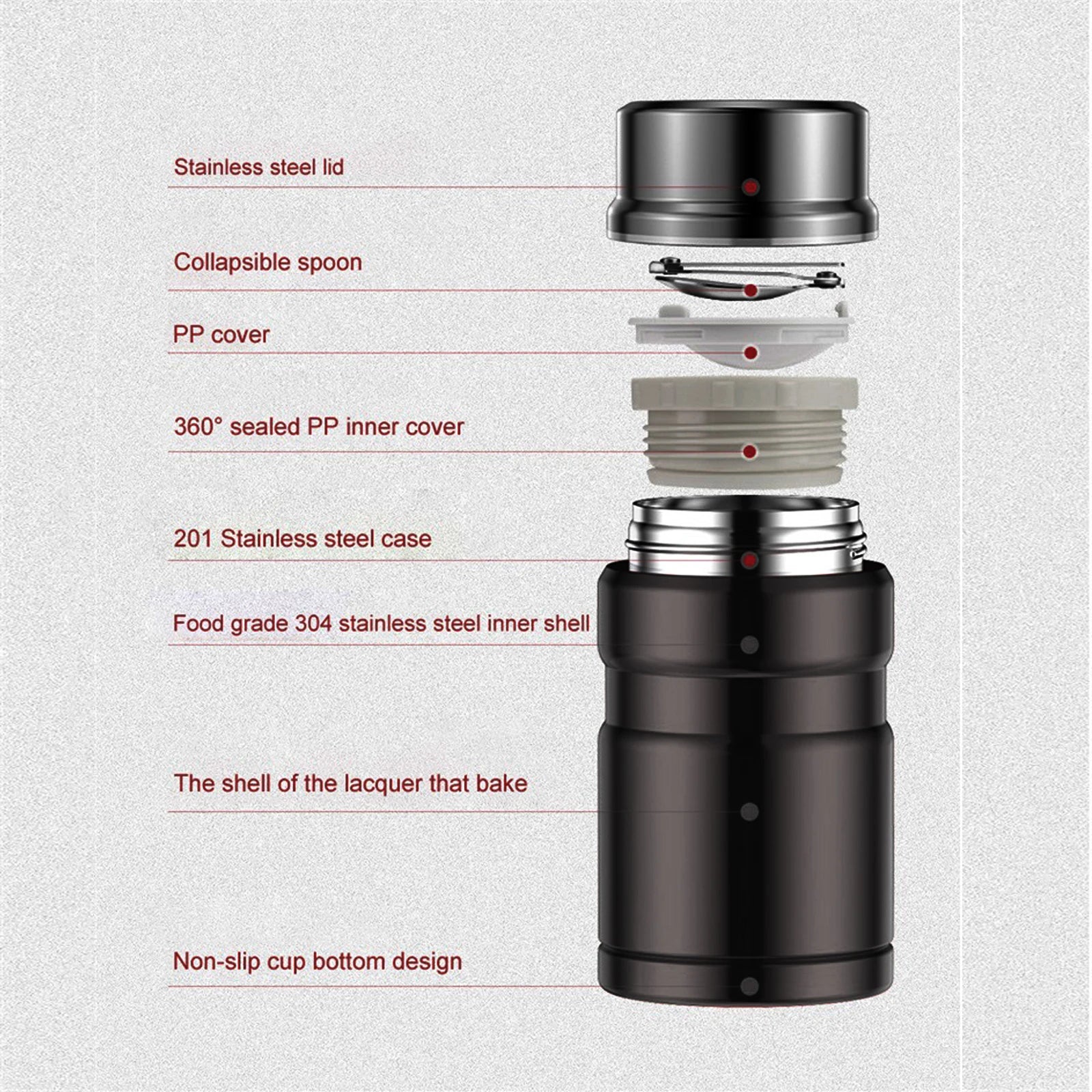 thermos inox pour repas chauds