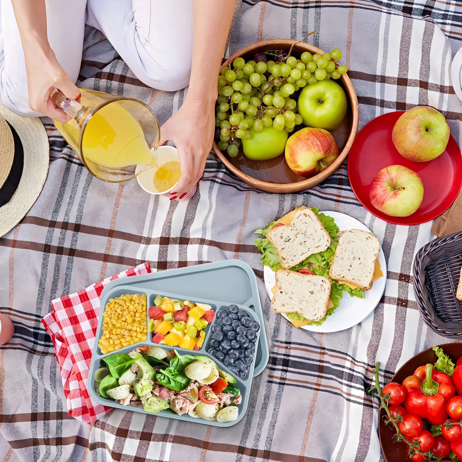 bento ergonomique en silicone pour lunchs