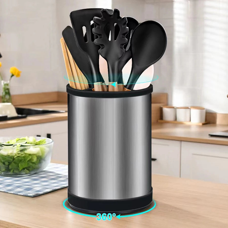 Set Ustensiles de Cuisine 6 pièces | Rangement Pratique et Rotatif
