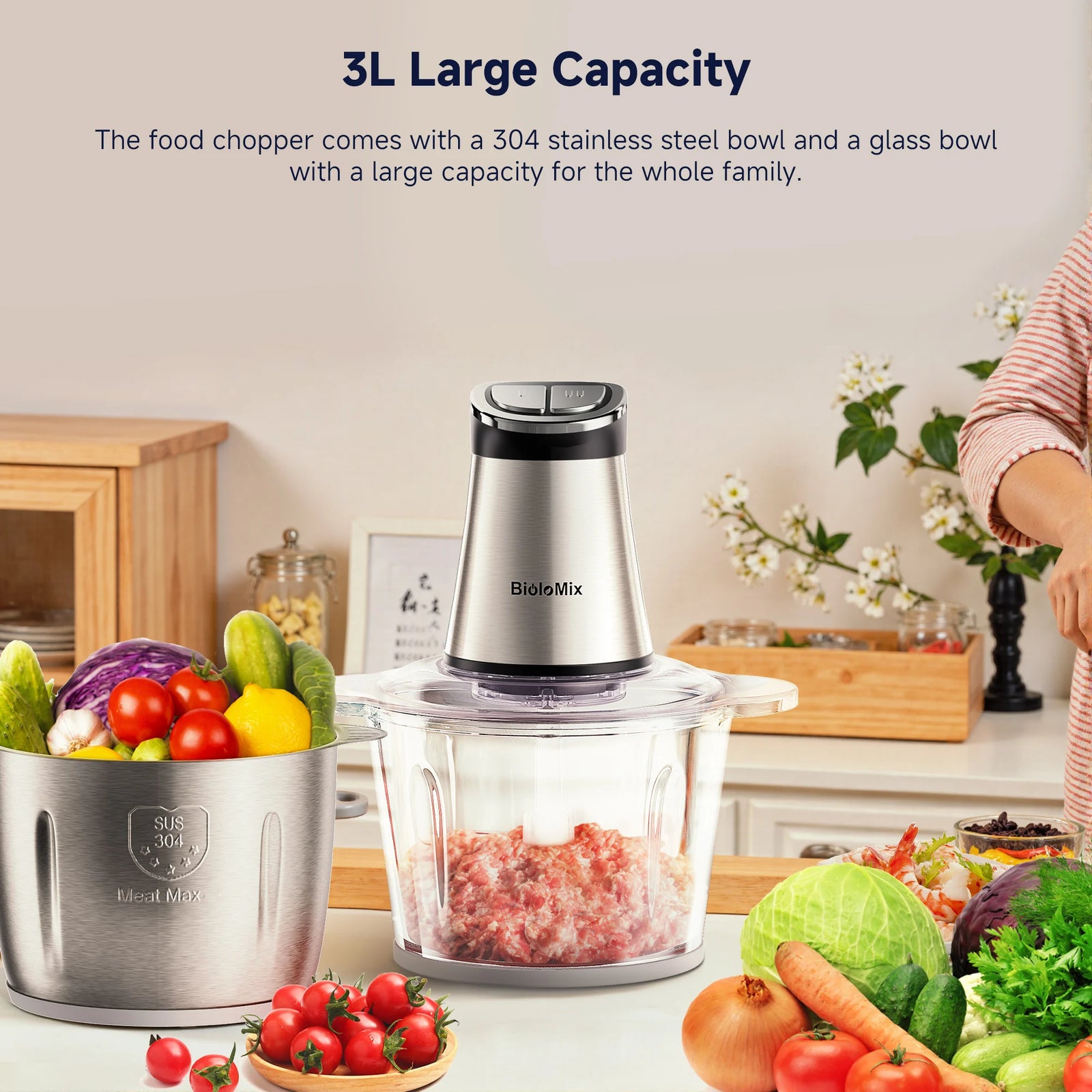 hachoir électrique 300 watts pour cuisine