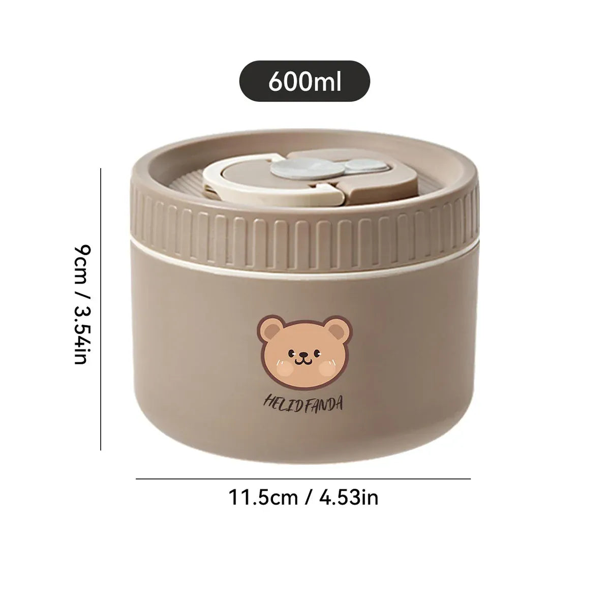 Ensemble de 2 Lunchbox cylindriques isothermes pour enfants (1 litre) Lunchbox