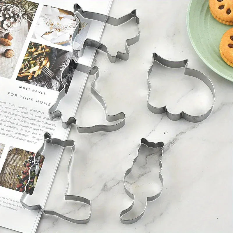 Emporte-pièces à biscuit en acier inoxydable - Set de 5 animaux emportepieces