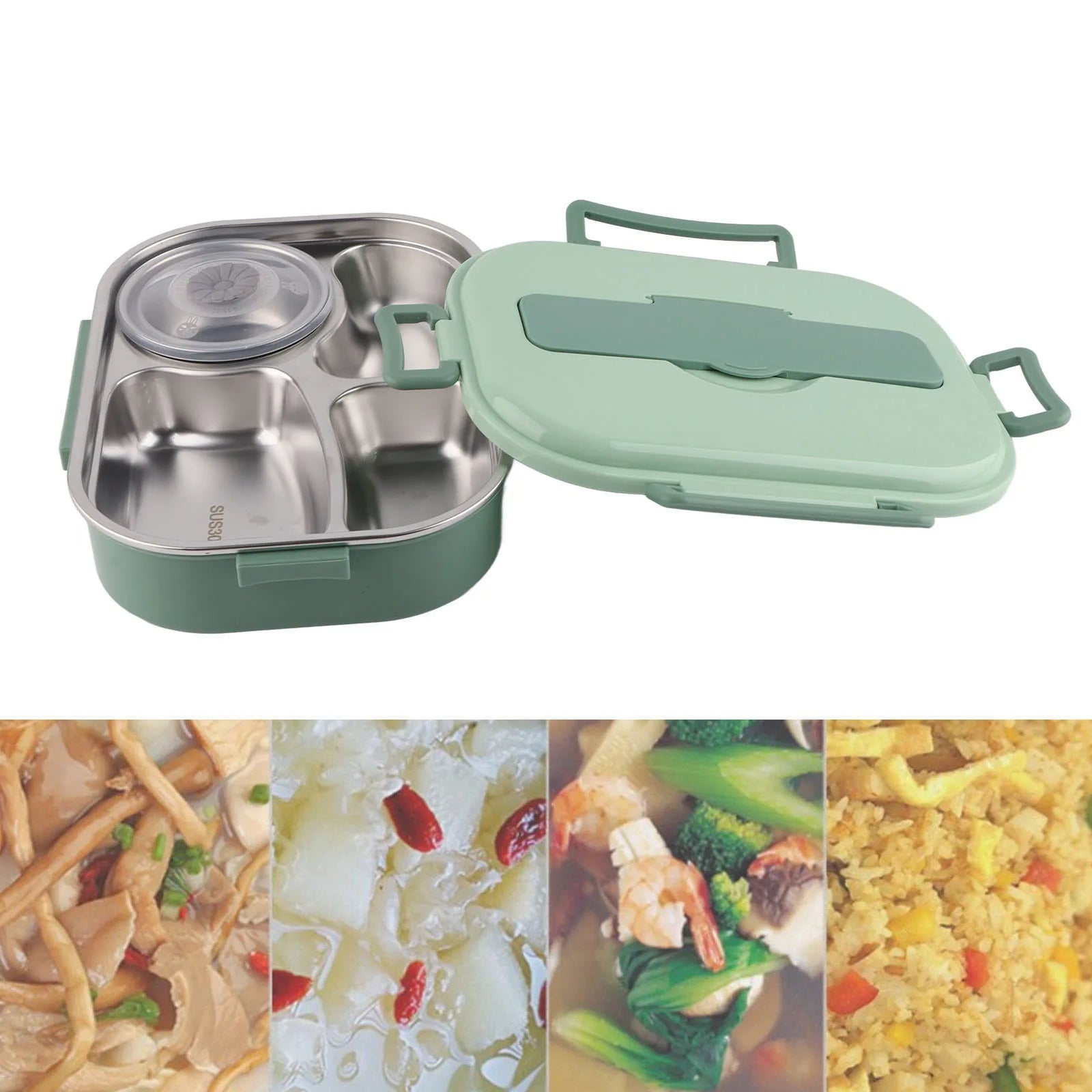 récipient portable en inox pour aliments