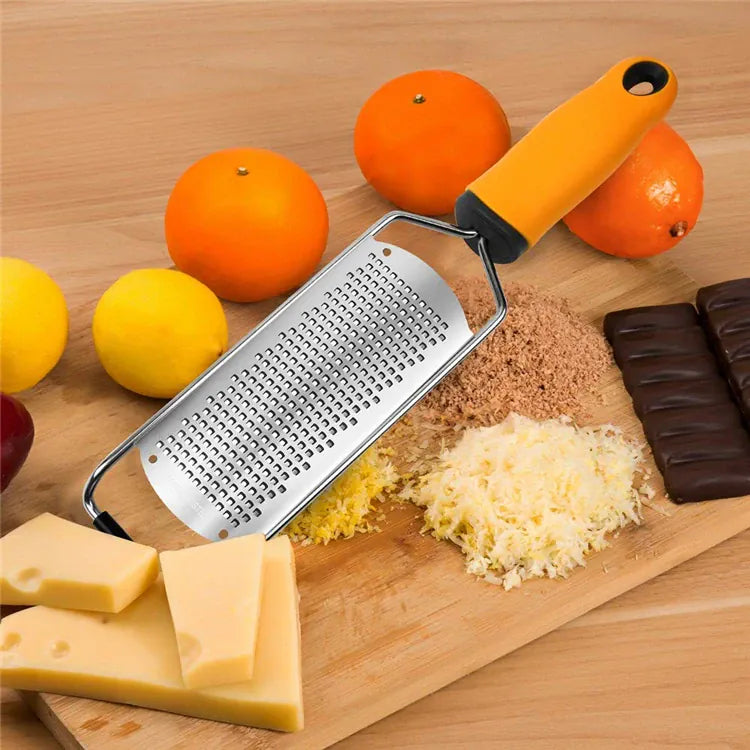 Zesteur en Acier Inoxydable pour Agrumes et Fromage | Avec Brosse zesteur