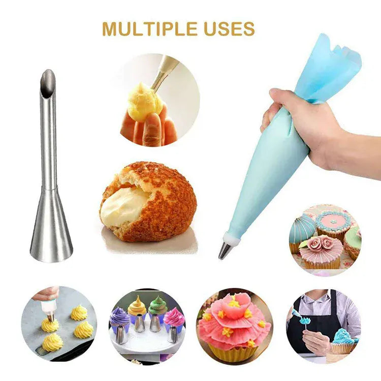 Douilles à pâtisserie en acier inoxydable - Set de 14 pièces pour gâteaux et desserts douillepoche
