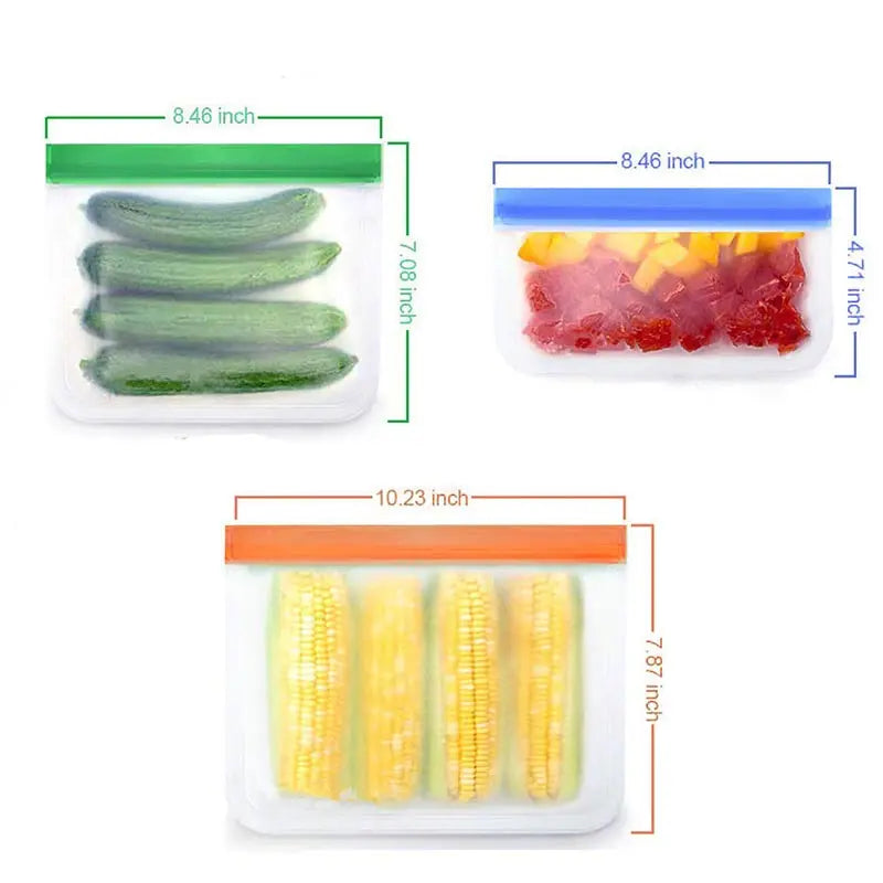 sachets zip réutilisables pour aliments