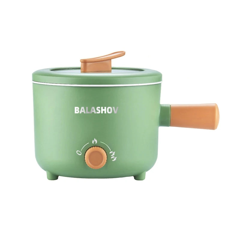 Mini cuiseur à riz électrique vert 1,8 L avec couvercle en verre