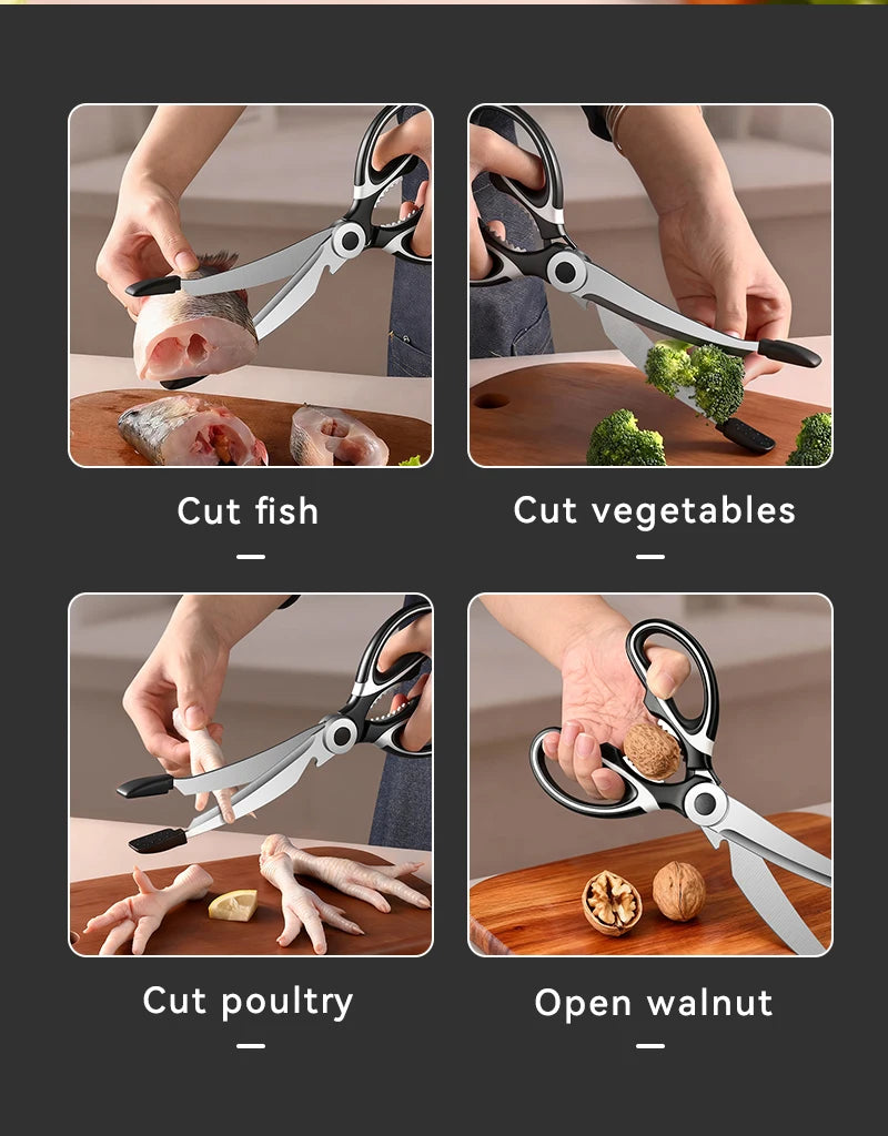 ciseaux de cuisson avec brosse de nettoyage