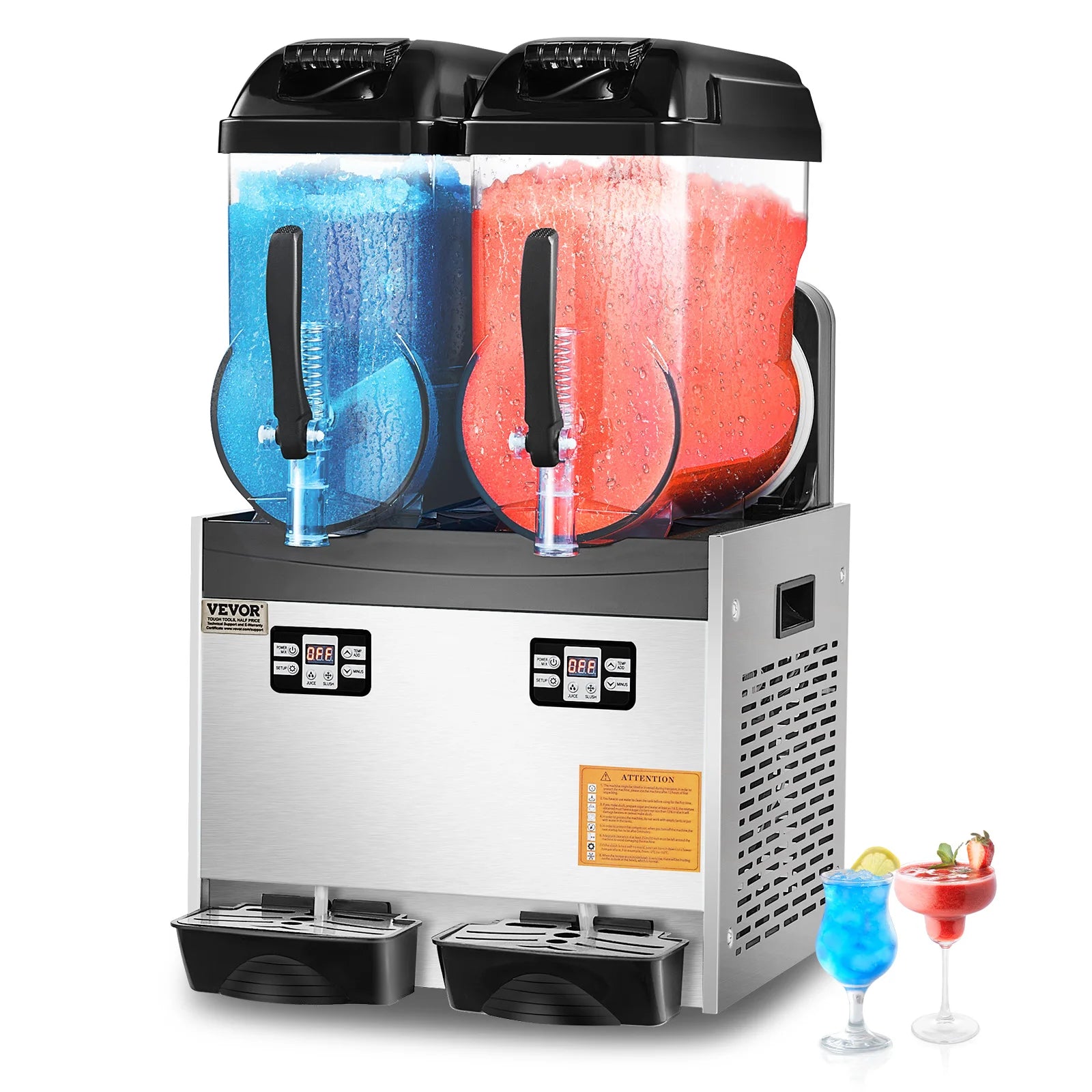 Machine à Granita Professionnelle 3×12 L — Triple Cuve, 144 Boissons
