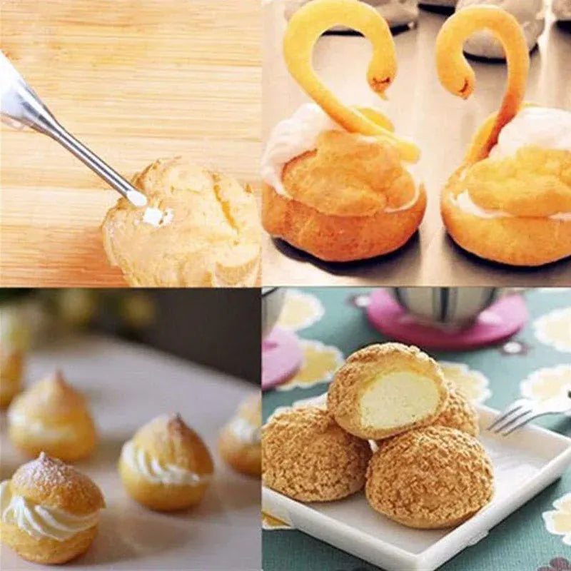 Douilles à pâtisserie en acier inoxydable - Set de 14 pièces pour gâteaux et desserts douillepoche